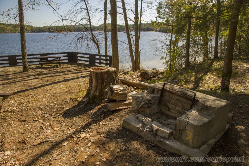 Campsite Photo of Site 7 at Eagle Point Campground, New York - Fireplace View