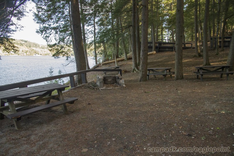 Campsite Photo of Site 57 at Eagle Point Campground, New York - Cross Site View