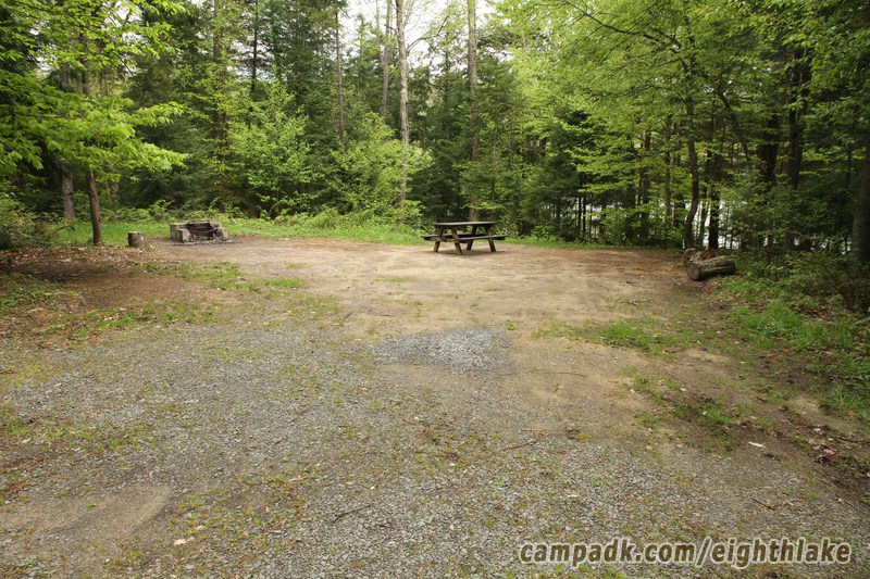 Campsite Photo of Site 25 at Eighth Lake Campground, New York - Looking at Site From Road