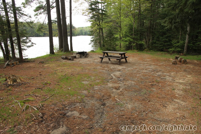 Campsite Photo of Site 112 at Eighth Lake Campground, New York - Looking at Site From Part Way In