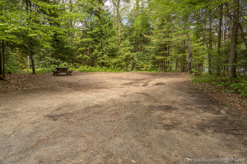 Campsite Photo of Site 25 at Eighth Lake Campground, New York - Looking at Site from Road