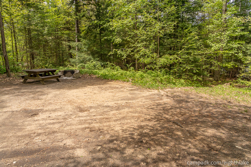 Campsite Photo of Site 25 at Eighth Lake Campground, New York - Cross Site View