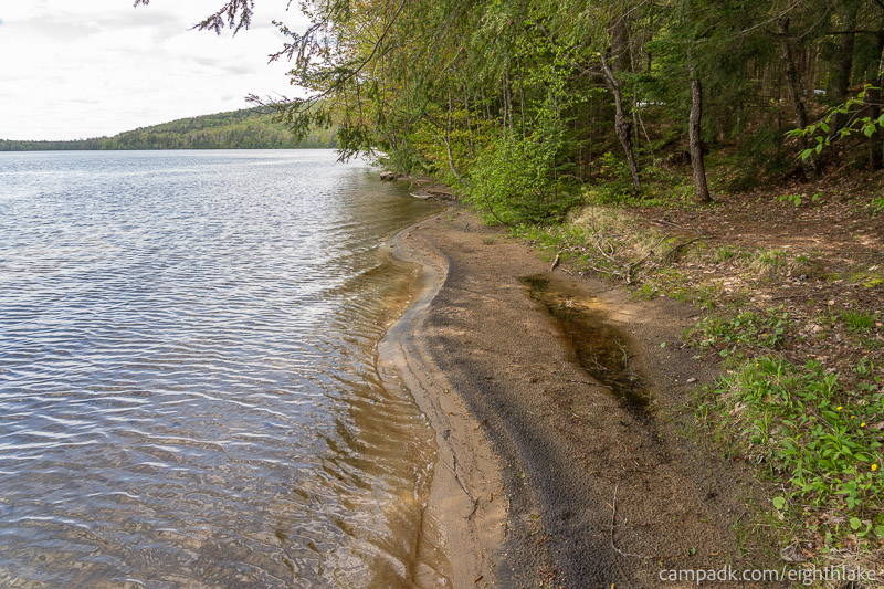 Campsite Photo of Site 25 at Eighth Lake Campground, New York - Shoreline