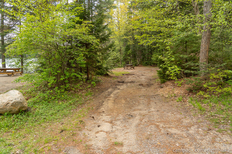 Campsite Photo of Site 112 at Eighth Lake Campground, New York - Looking at Site from Road