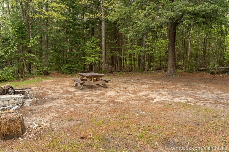 Campsite Photo of Site 112 at Eighth Lake Campground, New York - Cross Site View