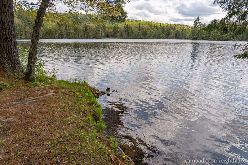 Campsite Photo of Site 112 at Eighth Lake Campground, New York - Shoreline