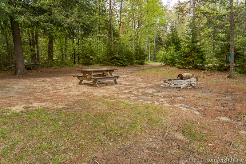 Campsite Photo of Site 112 at Eighth Lake Campground, New York - Returning Along Pathway from Water