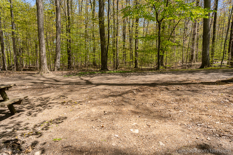 Campsite Photo of Site 75 at Fair Haven Beach State Park, New York - Cross Site View