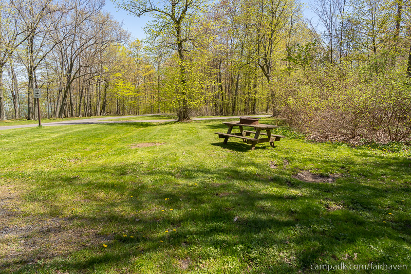 Campsite Photo of Site 261 at Fair Haven Beach State Park, New York - Cross Site View