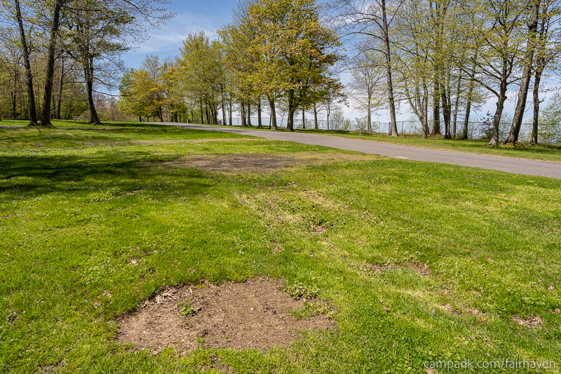 Campsite Photo of Site 261 at Fair Haven Beach State Park, New York - Cross Site View