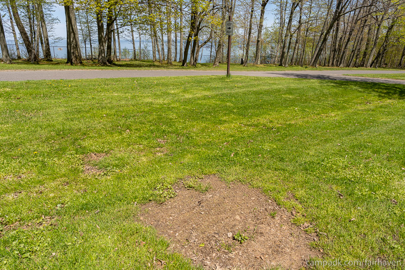 Campsite Photo of Site 261 at Fair Haven Beach State Park, New York - Fireplace View