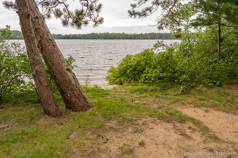 Campsite Photo of Site 106 at Fish Creek Pond Campground, New York - Pathway Down to Water
