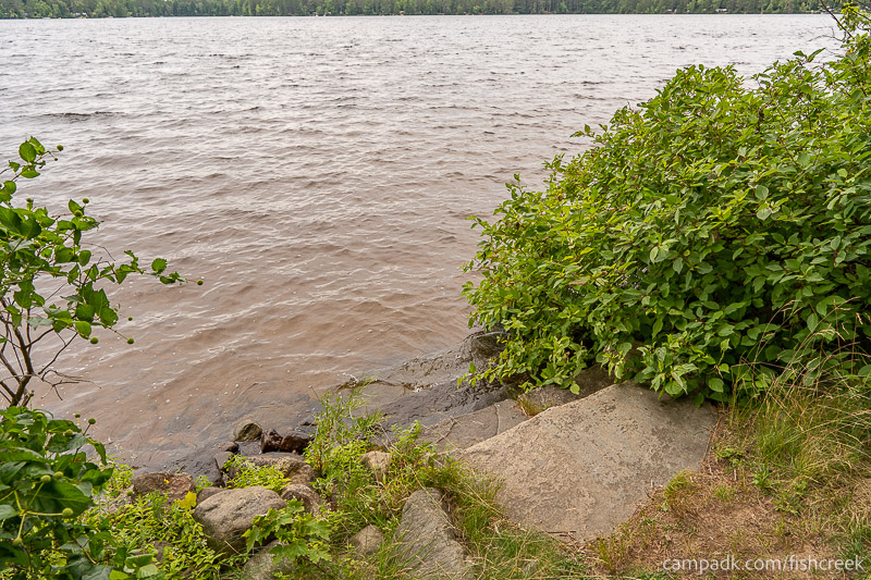 Campsite Photo of Site 106 at Fish Creek Pond Campground, New York - Shoreline