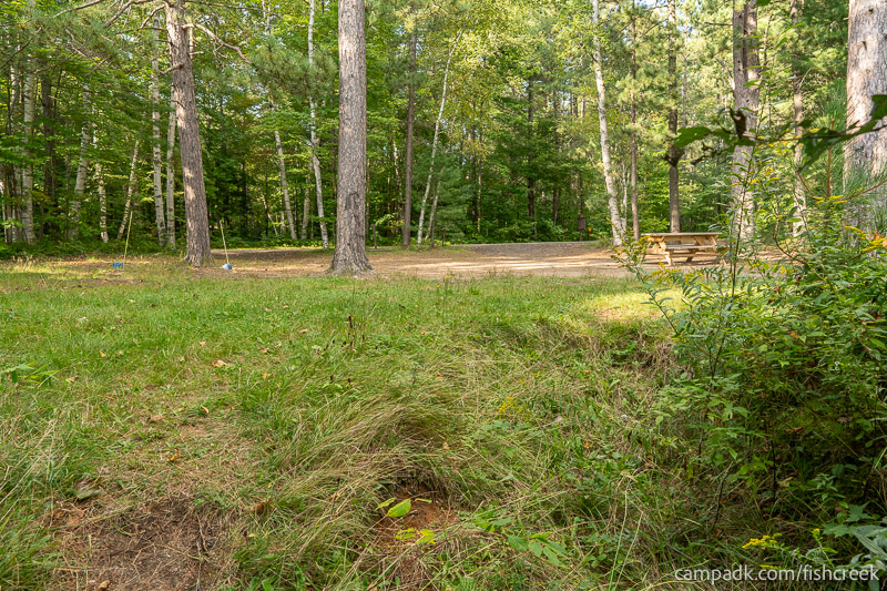 Campsite Photo of Site 46 at Fish Creek Pond Campground, New York - Returning Along Pathway from Water