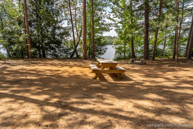 Campsite Photo of Site 1 at Fish Creek Pond Campground, New York - Looking at Site from Part Way In