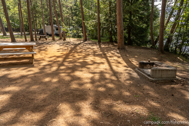Campsite Photo of Site 1 at Fish Creek Pond Campground, New York - Cross Site View