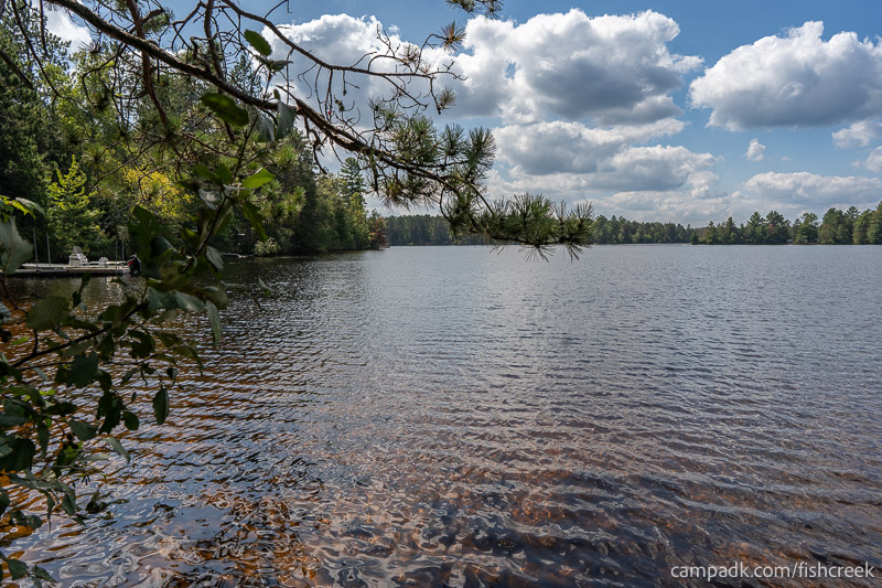 Campsite Photo of Site 1 at Fish Creek Pond Campground, New York - View from Shoreline