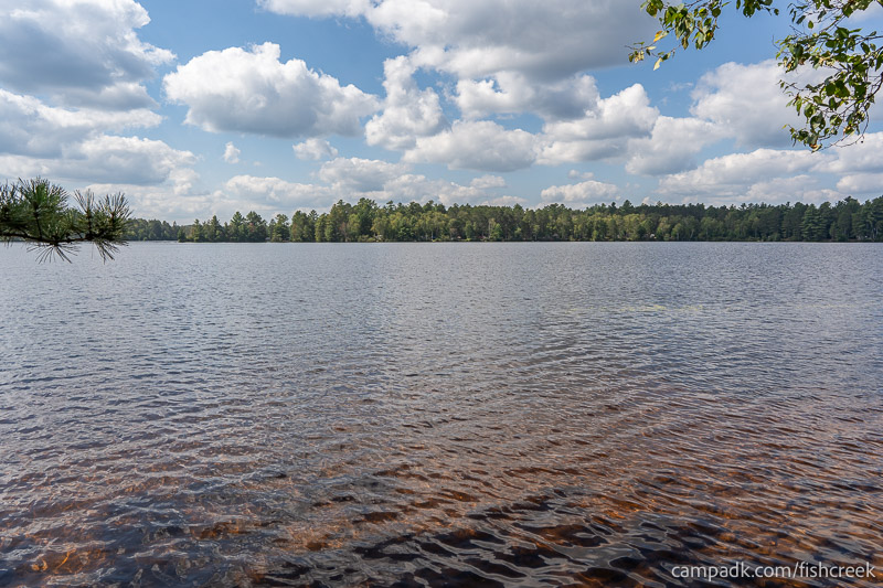 Campsite Photo of Site 1 at Fish Creek Pond Campground, New York - View from Shoreline