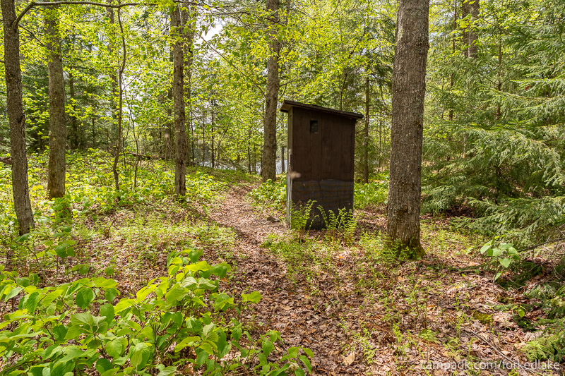 Campsite Photo of Site 12 at Forked Lake Campground, New York - Hike-In Pathway