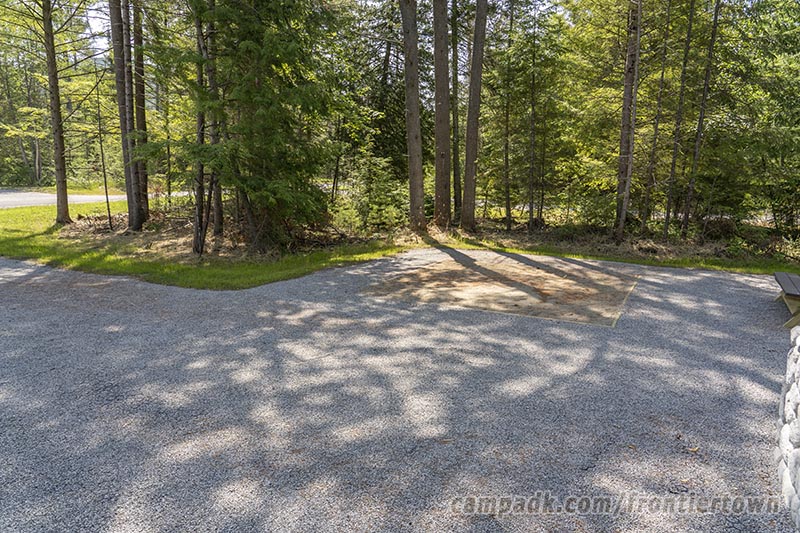 Campsite Photo of Site T65 at Frontier Town Campground, New York - Cross Site View