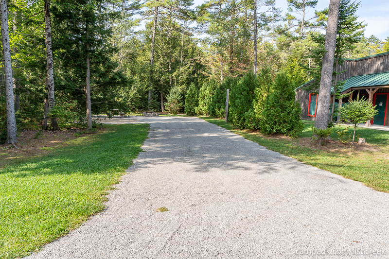 Campsite Photo of Site T65 at Frontier Town Campground, New York - Looking at Site from Road