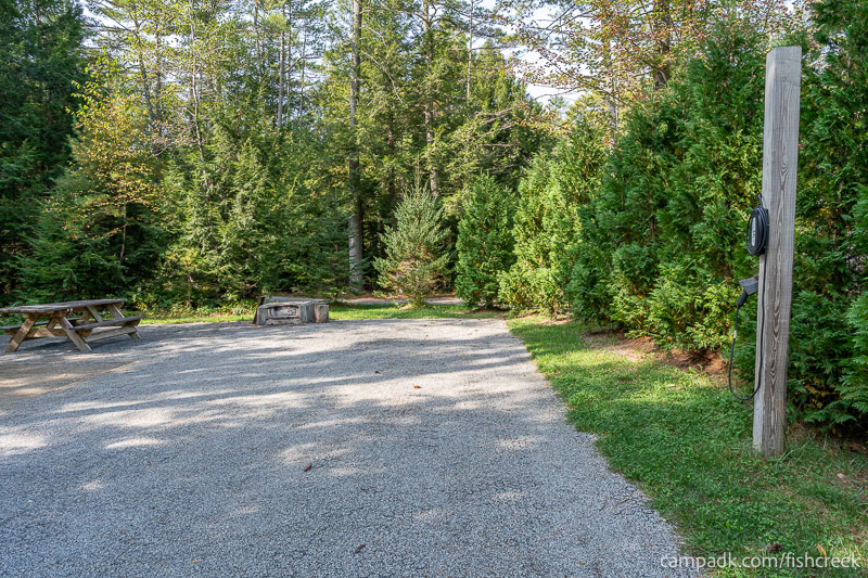 Campsite Photo of Site T65 at Frontier Town Campground, New York - Looking at Site from Part Way In