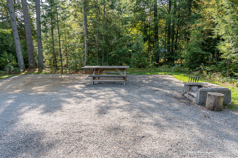 Campsite Photo of Site T65 at Frontier Town Campground, New York - Cross Site View
