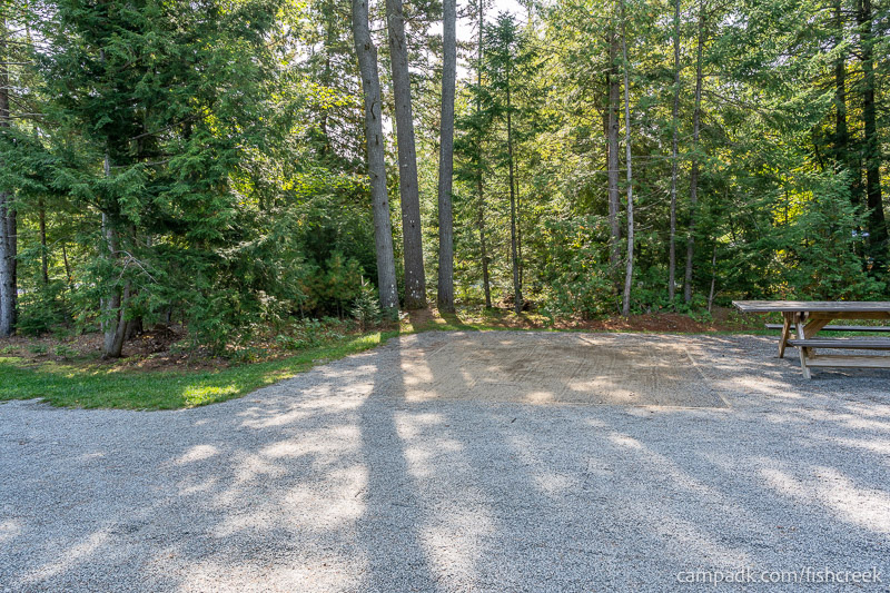 Campsite Photo of Site T65 at Frontier Town Campground, New York - Cross Site View