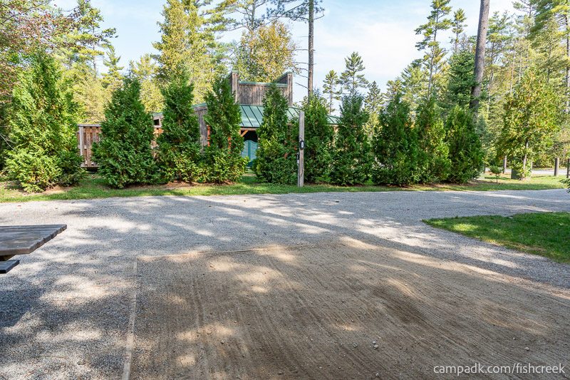 Campsite Photo of Site T65 at Frontier Town Campground, New York - Cross Site View
