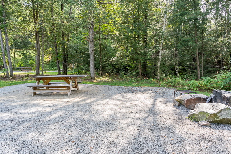 Campsite Photo of Site R44 at Frontier Town Campground, New York - Cross Site View