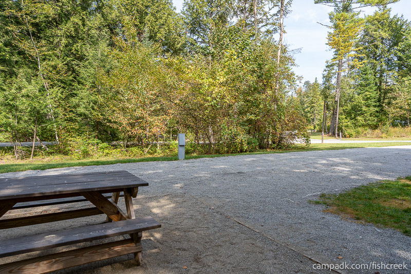 Campsite Photo of Site R44 at Frontier Town Campground, New York - Cross Site View
