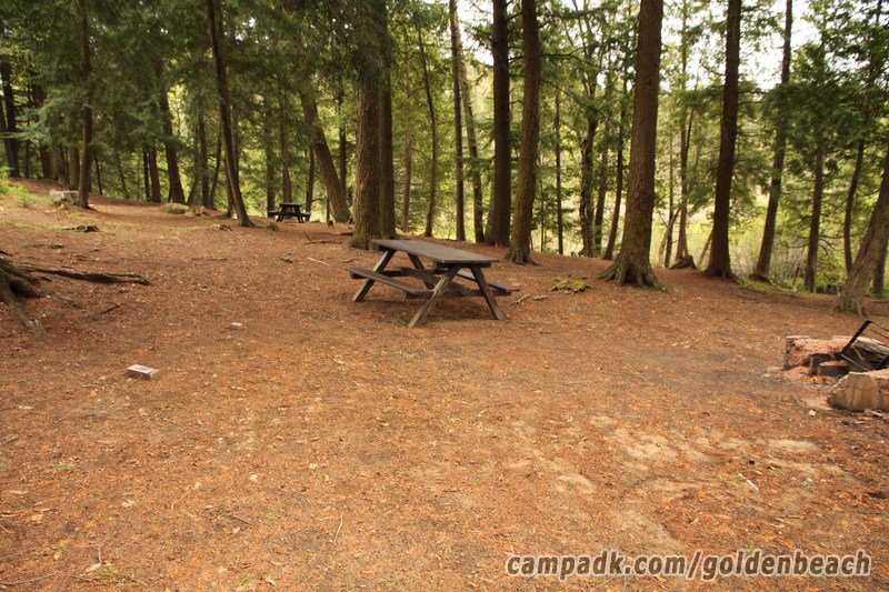 Campsite Photo of Site 100 at Golden Beach Campground, New York - Cross Site View