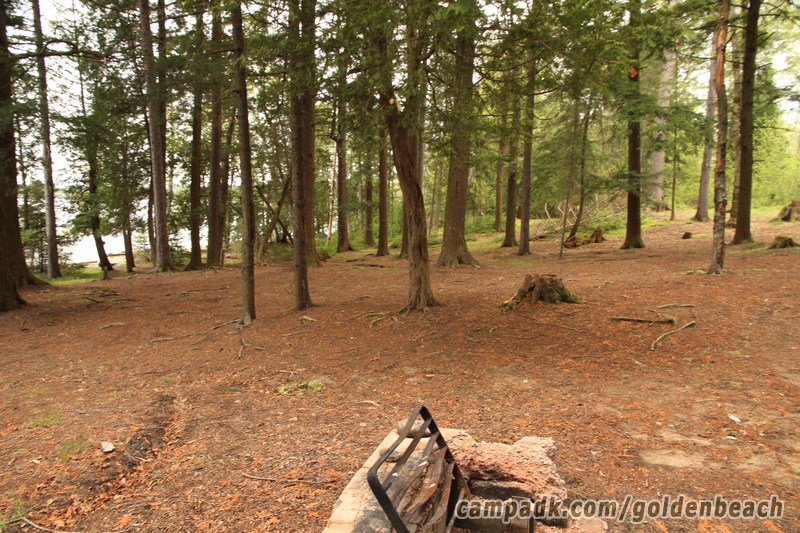 Campsite Photo of Site 100 at Golden Beach Campground, New York - Cross Site View