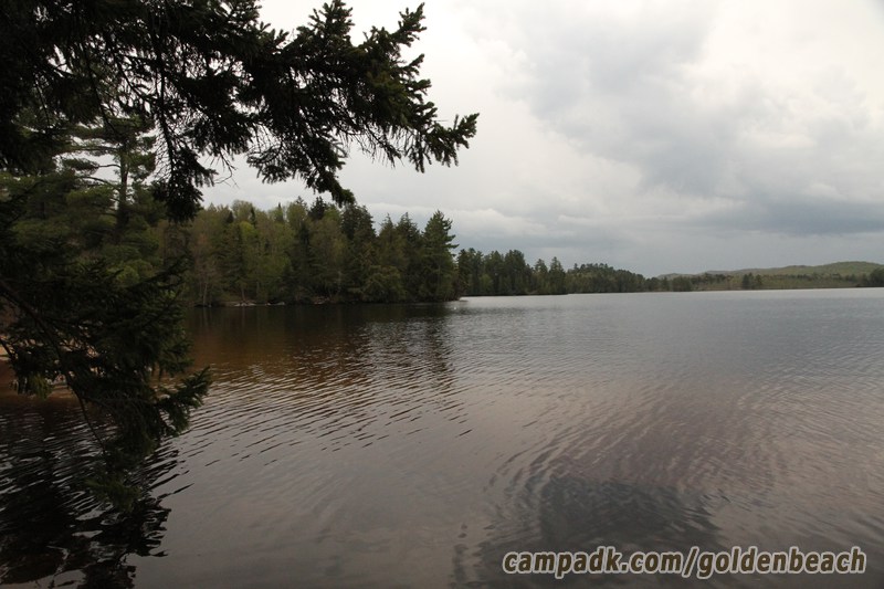 Campsite Photo of Site 100 at Golden Beach Campground, New York - View from Shoreline