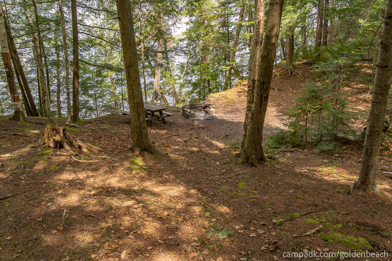 Campsite Photo of Site 200 at Golden Beach Campground, New York - Looking at Site from Part Way In
