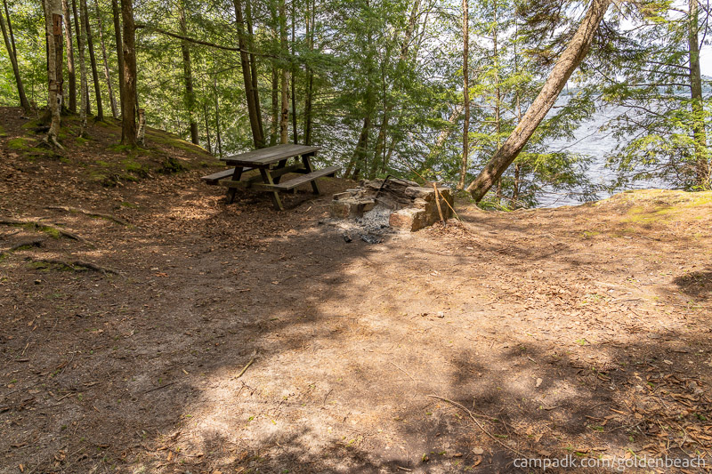 Campsite Photo of Site 200 at Golden Beach Campground, New York - Cross Site View
