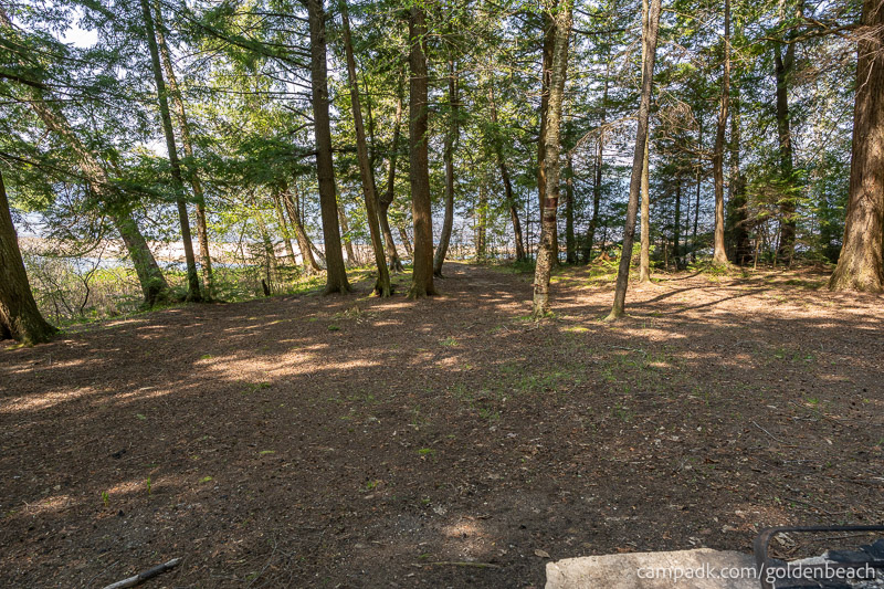 Campsite Photo of Site 100 at Golden Beach Campground, New York - Pathway Down to Water