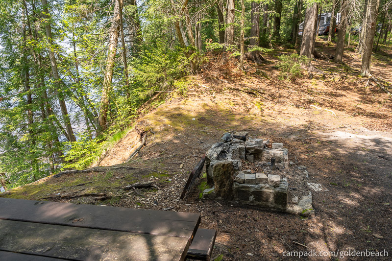 Campsite Photo of Site 200 at Golden Beach Campground, New York - Cross Site View