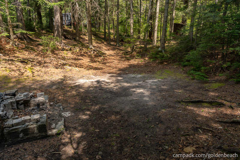 Campsite Photo of Site 200 at Golden Beach Campground, New York - Cross Site View