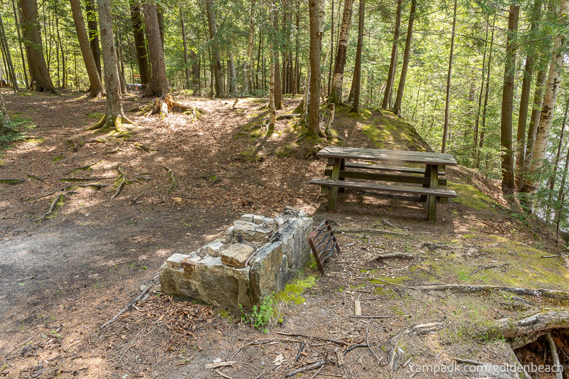 Campsite Photo of Site 200 at Golden Beach Campground, New York - Cross Site View