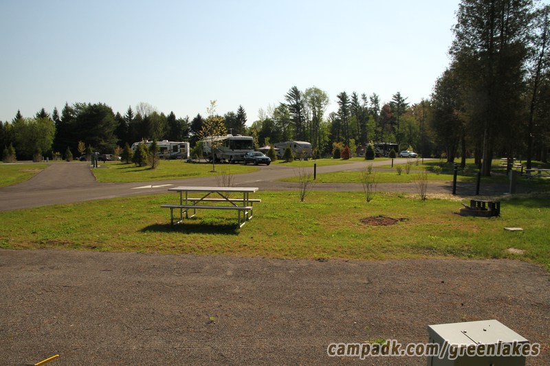Campsite Photo of Site P29 at Green Lakes State Park, New York - Cross Site View