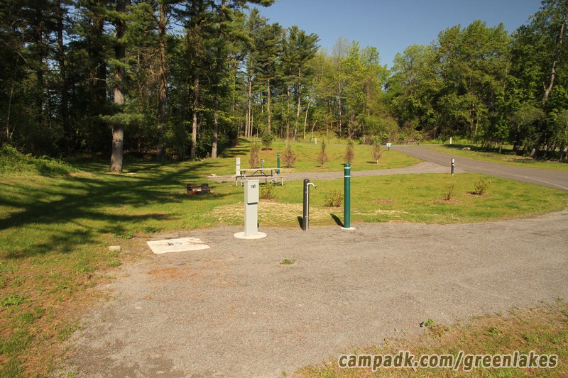 Campsite Photo of Site P29 at Green Lakes State Park, New York - Cross Site View