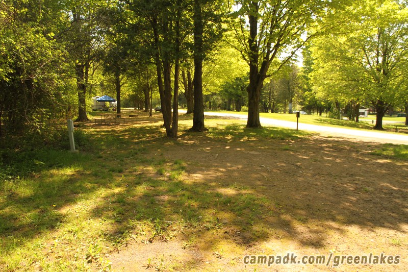Campsite Photo of Site 116 at Green Lakes State Park, New York - Cross Site View