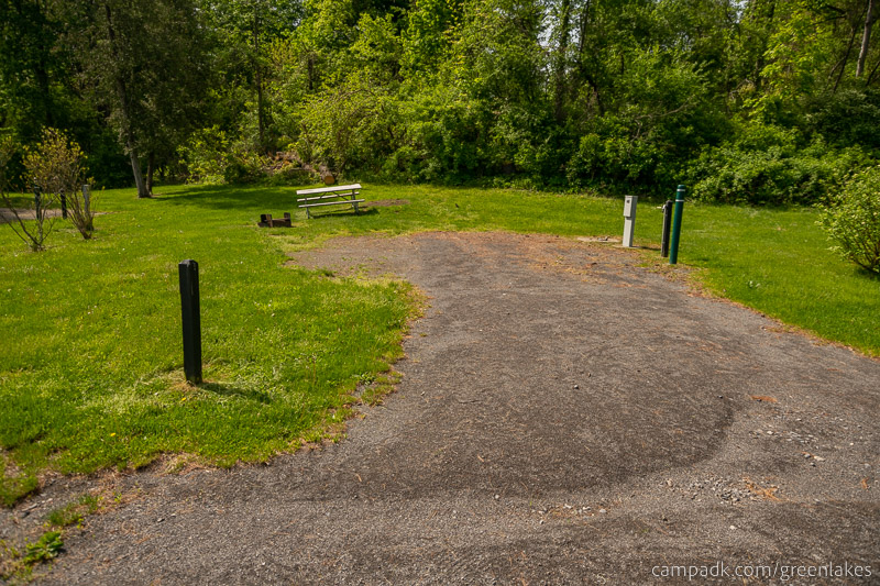 Campsite Photo of Site P29 at Green Lakes State Park, New York - Looking at Site from Road