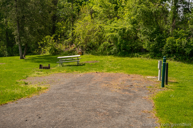Campsite Photo of Site P29 at Green Lakes State Park, New York - Looking at Site from Road