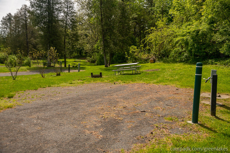 Campsite Photo of Site P29 at Green Lakes State Park, New York - Cross Site View