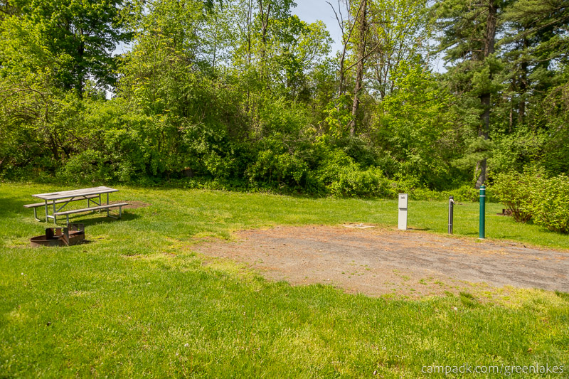 Campsite Photo of Site P29 at Green Lakes State Park, New York - Cross Site View