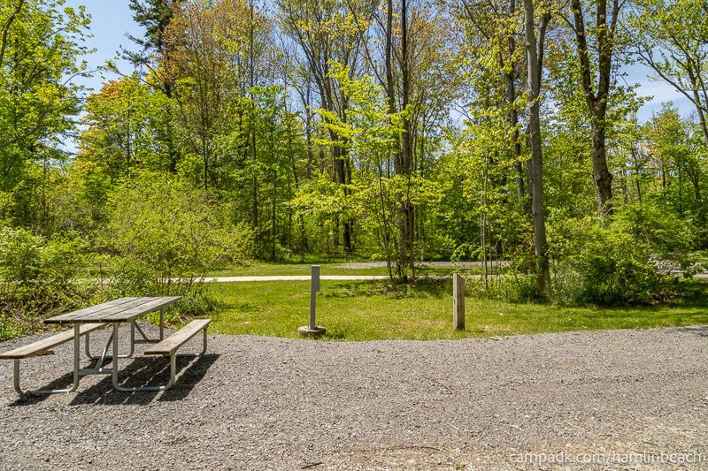 Campsite Photo of Site 4 at Hamlin Beach State Park, New York - Cross Site View