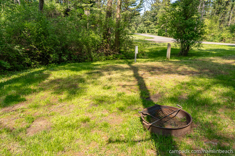 Campsite Photo of Site 216 at Hamlin Beach State Park, New York - Cross Site View