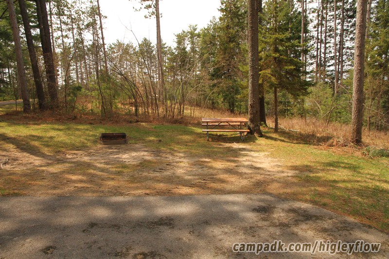 Campsite Photo of Site 34 at Higley Flow State Park, New York - Cross Site View